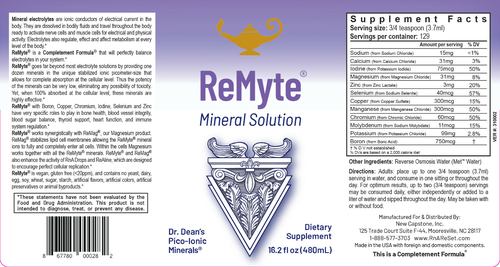 ReMyte - Soluzione minerale | Soluzione multiminerale pico-ionica della Dr. Dean - 480ml